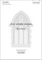 Ave Verum Corpus SATB choral sheet music cover